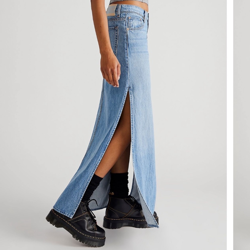 Snacks! By MOTHER The Fun Dip Slice Maxi Skirt
